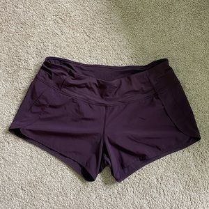 Lululemon -size 10- plum colored shorts